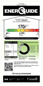 A sample EnerGuide Label detailing energy consumption information